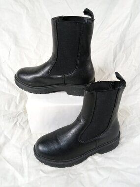 Shein Girls Size 3 Black Chelsea Kids Ankle Boots